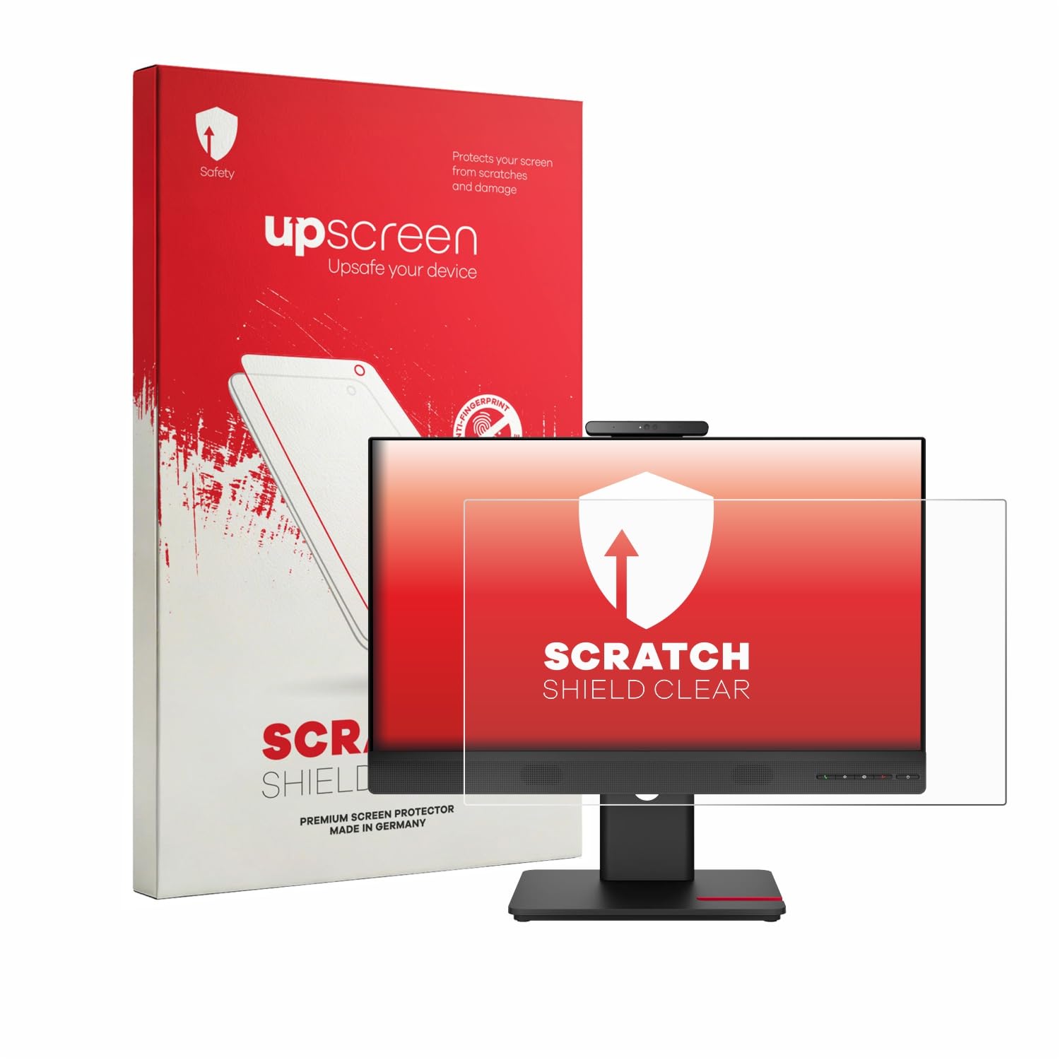 upscreen Pellicola Protettiva per Lenovo ThinkCentre TIO24 Gen 6 | , Chiara Protezione Schermo Made in Germany, Anti-Graffio Trasparente Mounting Kit