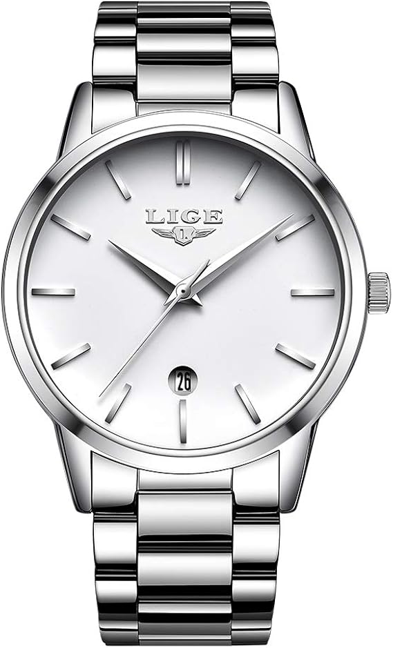 Amazon Lige メンズ腕時計 ビジネス 日付表示 ステンレススチール 電池式 アナログ クォーツ ウォッチラグジュアリー おしゃれ クラシック 防水 人気 男性 時計 腕時計 腕時計 通販