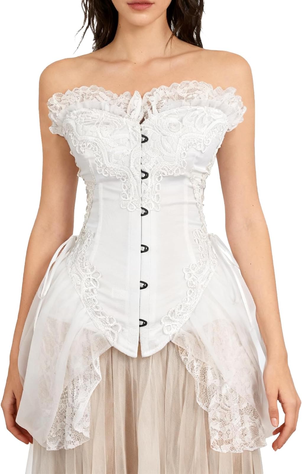 Charmian Women's Sexy Corset Bustier Dress Gothic Victorian Cosplay Party Outfit