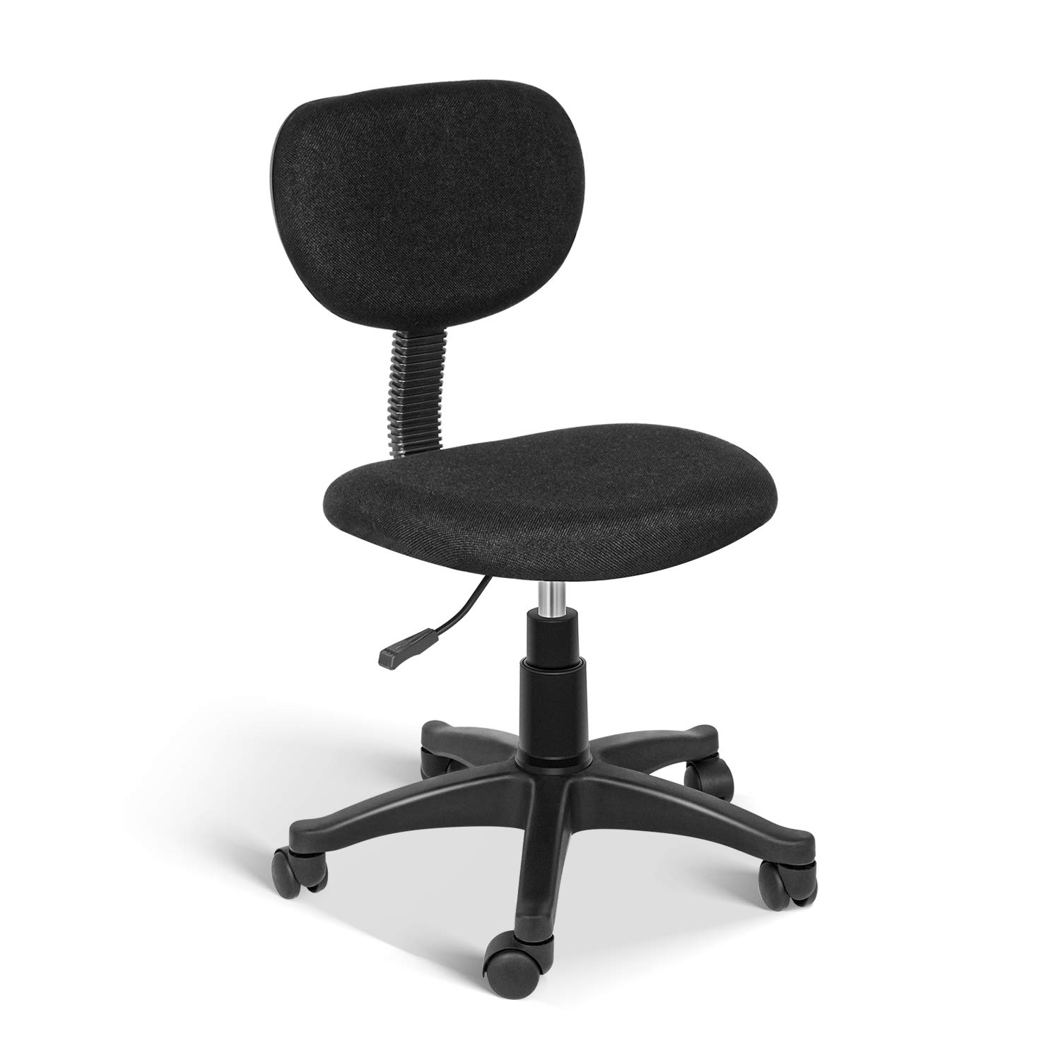 YSSOA Office Ergonomic Mesh Computer Chair with Wheels Arms Black Lumbar Support