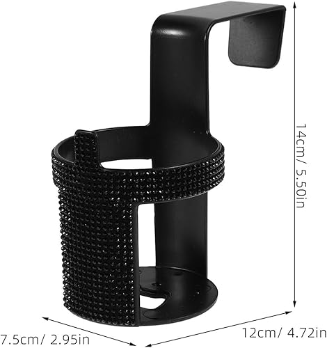 Miniatura 2 de Car Cup Holder with Rhinestone Hook for Vehicle Drink Storage Space-Saving Car Organizer Cup Holder with Hanging Hook Truck Office Home Use Interior