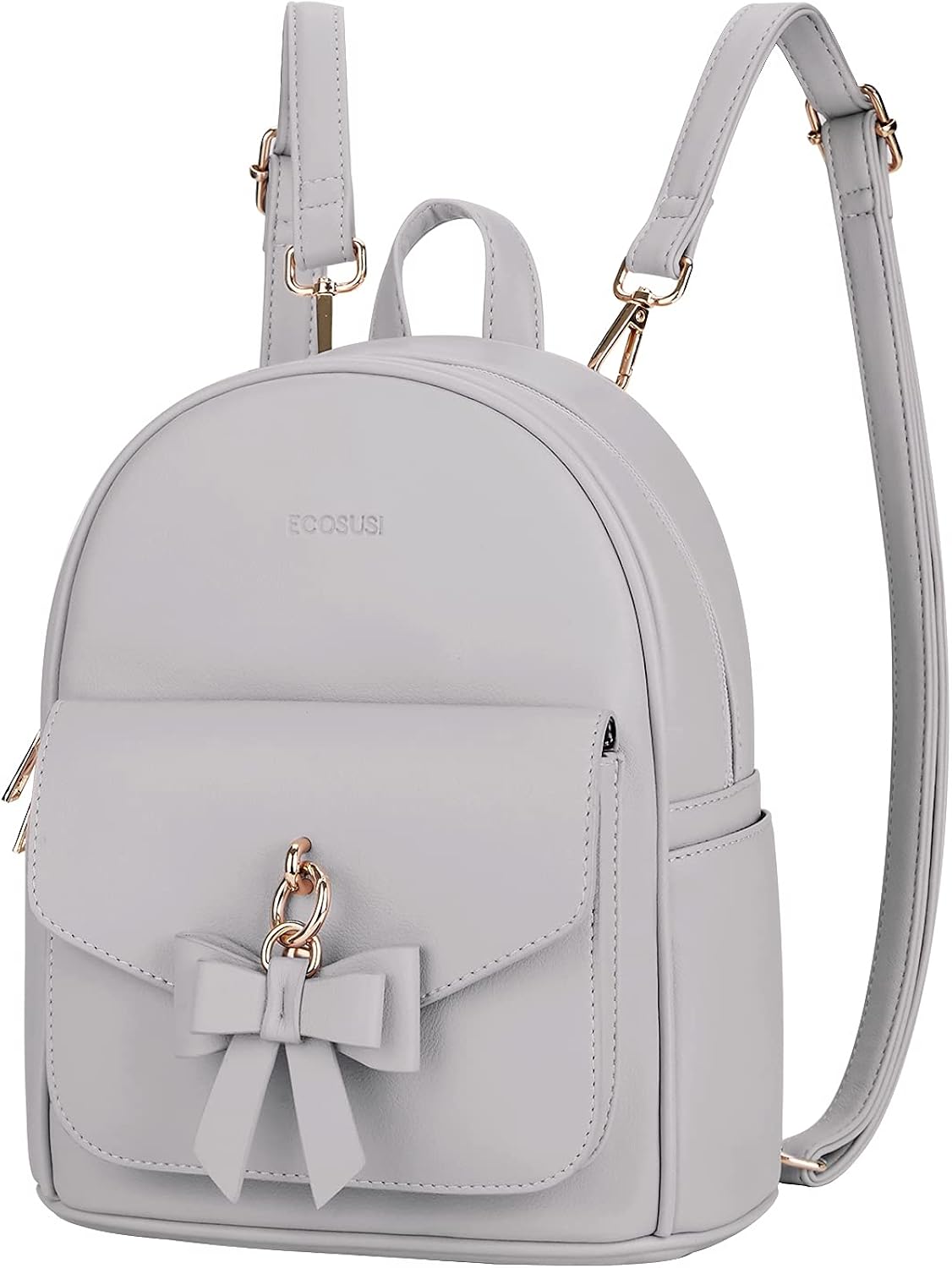 ECOSUSI Damen Rucksack Klein Soft Pu Leder Rucksäcke Schultaschen