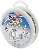 Vista 32 de Alambre de pesca americano Surflon recubierto de nailon 1x7 de acero inoxidable, línea líder de pesca para agua salada, prueba de 10 libras - prueba
