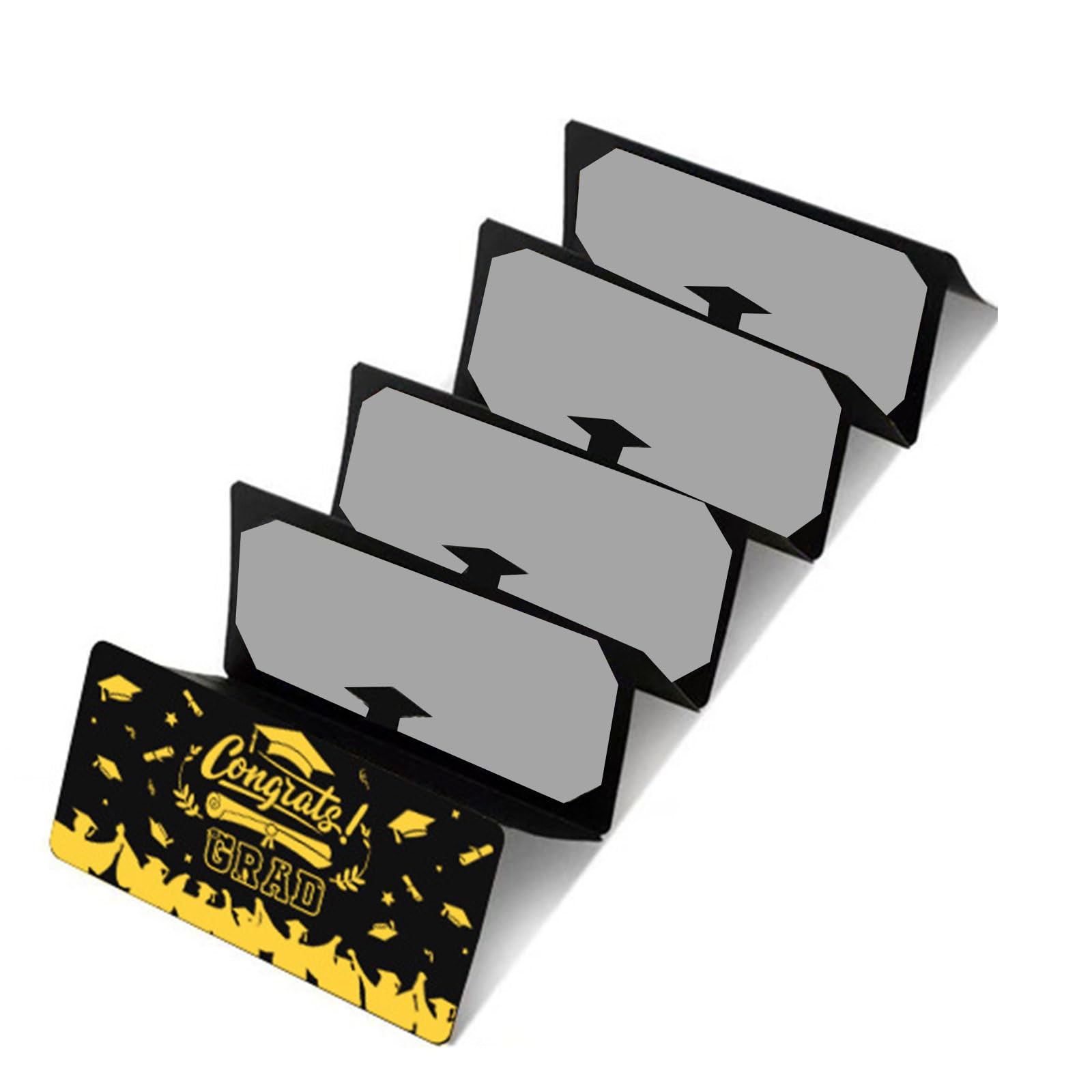 Jazuaiao Graduation Wallet 10 Card Slots & Cash Pocket Lightweight Students Grads Black Gold Wallet Gift