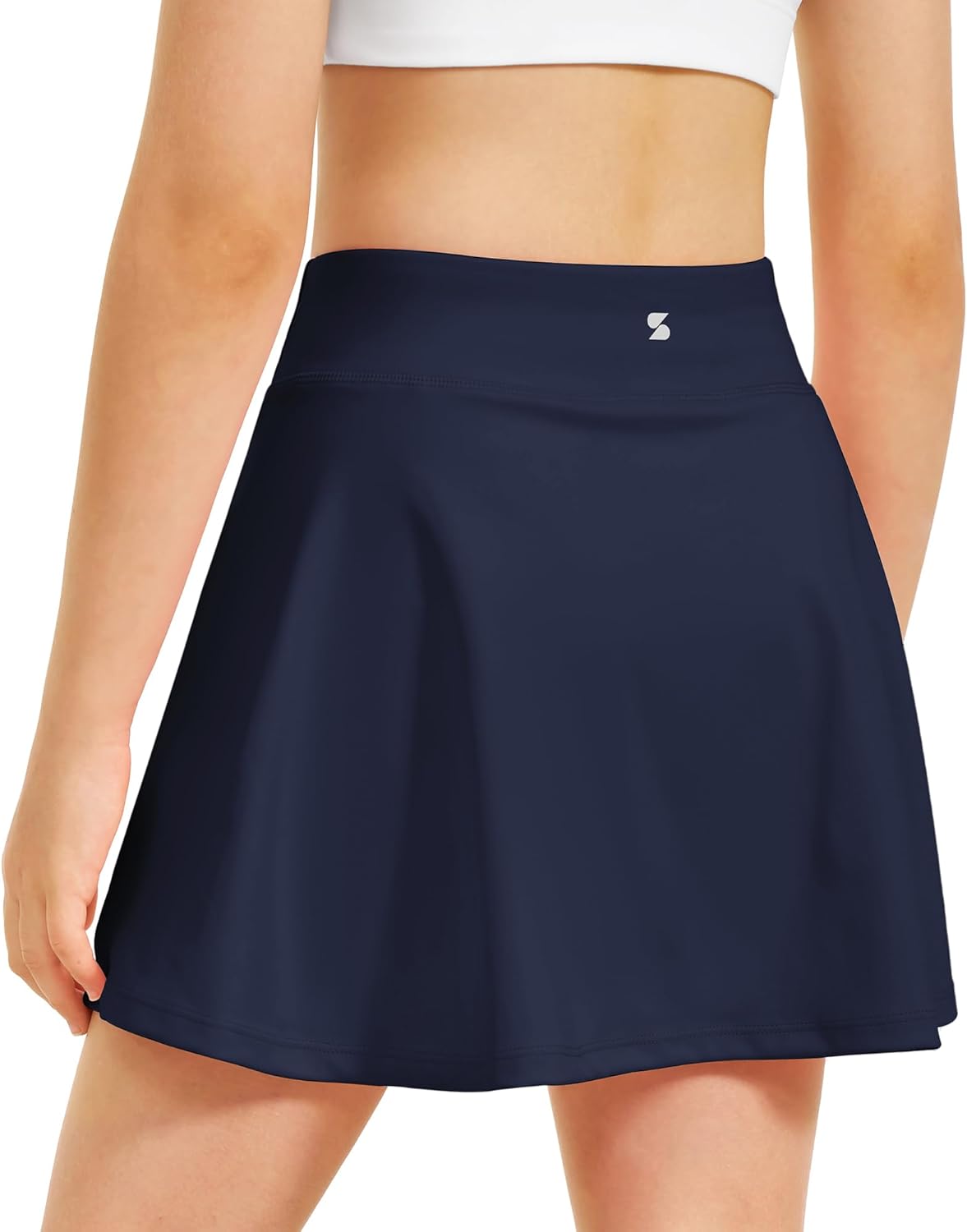 Stelle Saias de tênis para meninas com bolsos shorts atléticos shorts internos cintura alta esportes golfe corrida saia