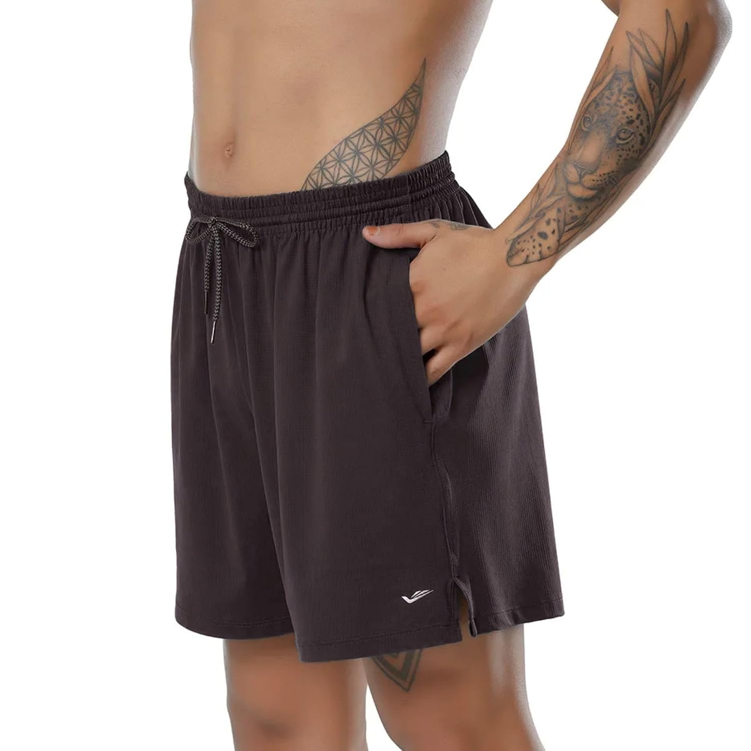 Short Academia Esportivo Masculino Elite Poliamida Stretch UV Com Bolso