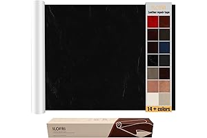 ILOFRI 17x60 Inch Black Smooth Leather Patch Tape