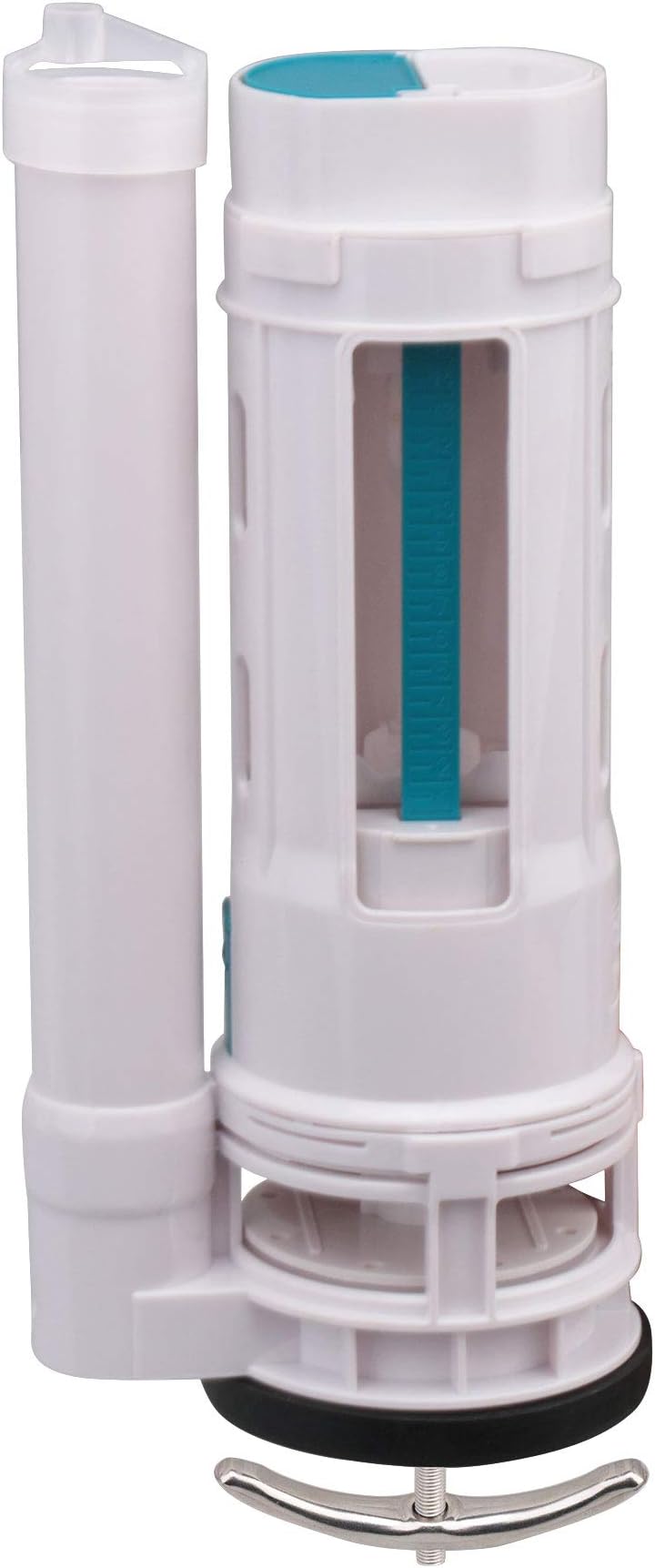 Mxfans White ABS Toilet Cistern Dual Flush Push Button Valve Good Sealing 9.84inch Height