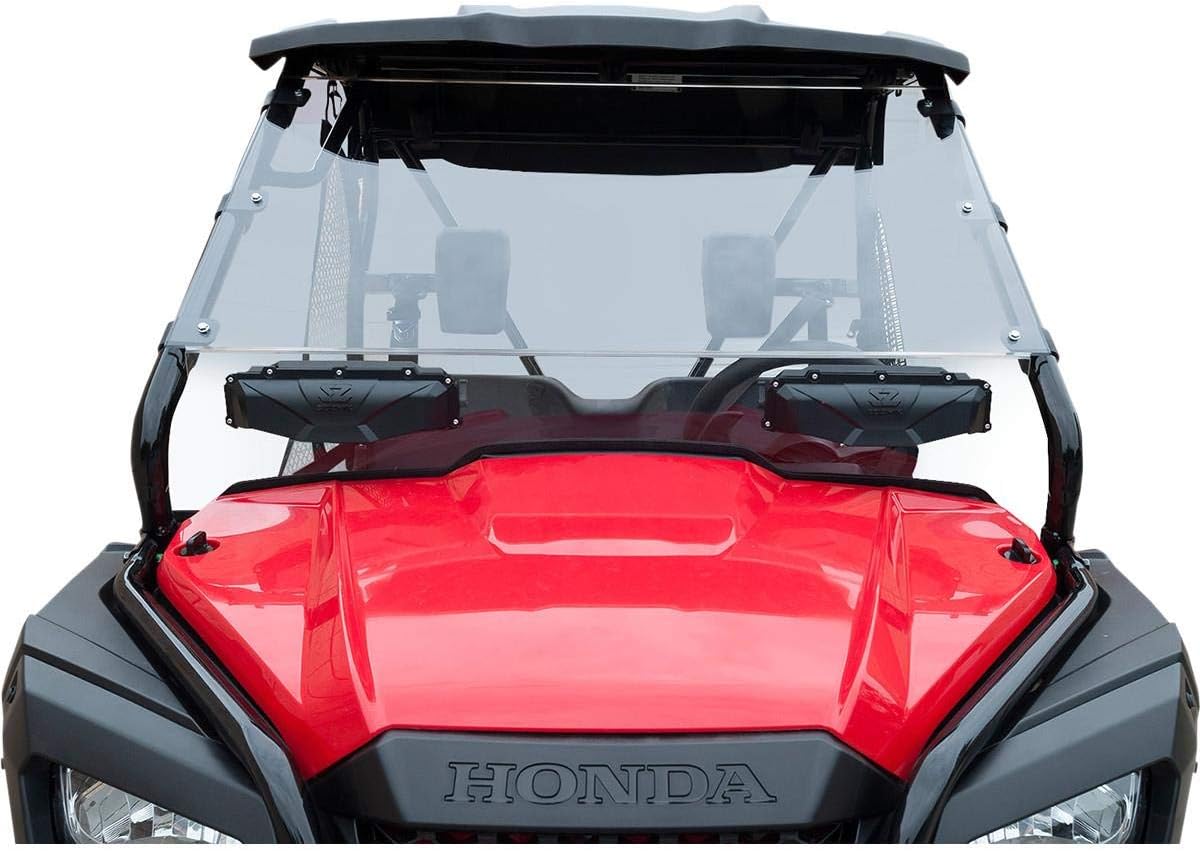Seizmik UTV Versa-Vent Full Front Windshield Compatible with Honda Pioneer 500 & 520 (2015-2025) UTV Models | Double Hard Coated | Scratch Resistant Poly | Side by Side Accessories