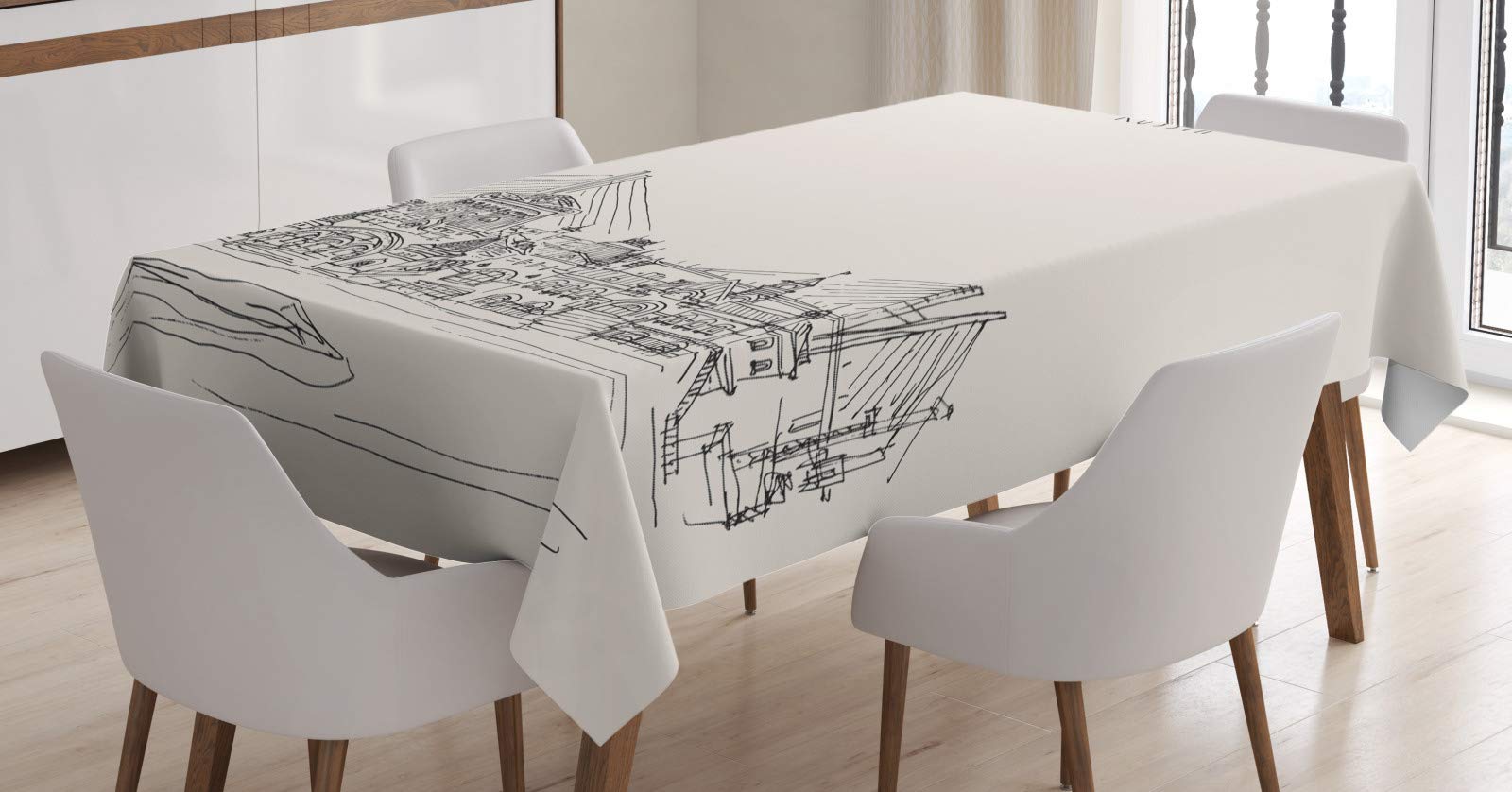 Softalker Tovaglia Pasquali Antimacchia 140x180 cm 4-6 Posti Primavera Bianca Elegante Rettangolare Tovaglie da Esterno,Cucina ,Feste,Ristorante,Trattoria,Ristoranti,Sala da Pranzo,Tulipani,Floreale