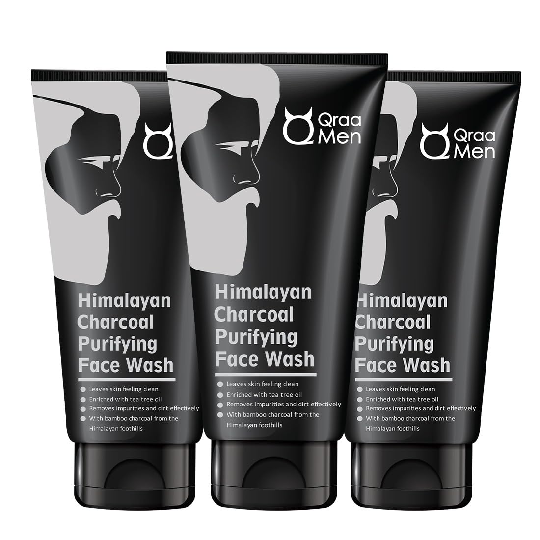 Men Himalayan Charcoal Purifying Face Wash|Pack of 2 | For Deep Cleansing Of Pores| Removes Dirt, Controls Oil| (100GM X 2)