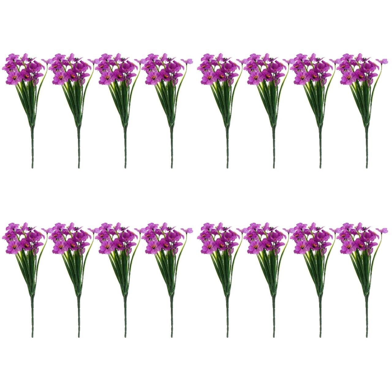 Fleurs violettes artificielles sans entretien pour résoudre le manque de lumière