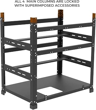 AAAwave Sluice V2 Mining Frame Stacking Brackets (Black)