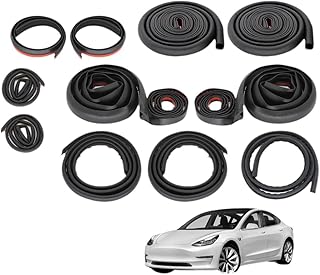 AUTOXBERT 13 PCS Car Weather Stripping for Tesla Model Y/3 Door Seal Strip Rubber Weather Stripping Soundproofing Noise Reduction Kit