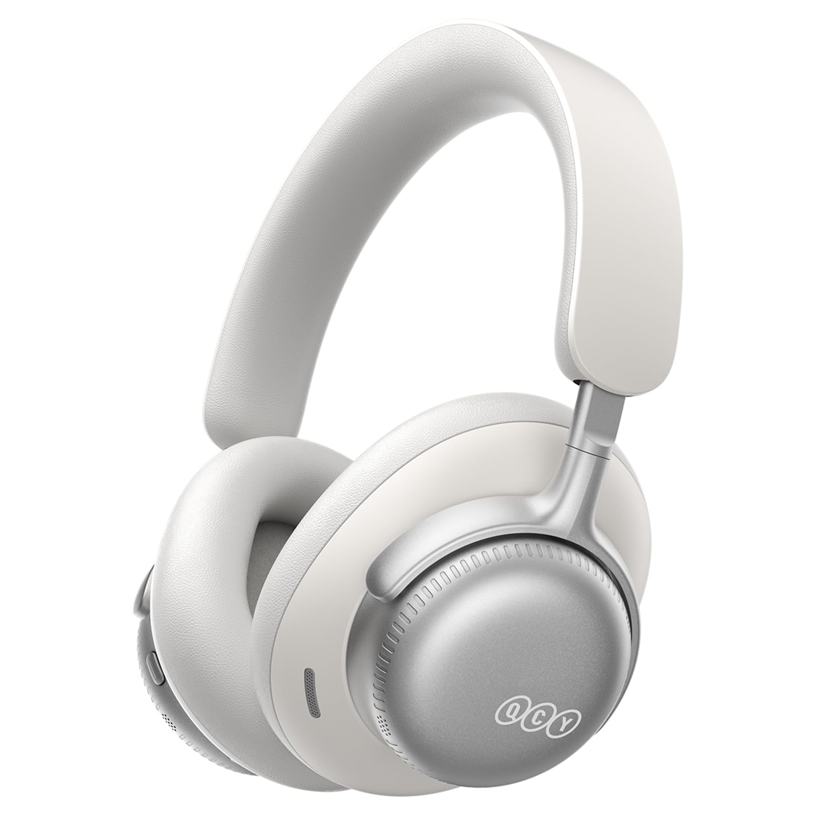 QCY H6 Ultra Casque Bluetooth Over-Ear, Réduction de Bruit Active, Hi-Res Audio LDAC, 100 Heures Autonomie, Bluetooth 6.0, Latence 42ms, Audio Spatial, Multipoint, AUX Filaire, Pliable - Blanc