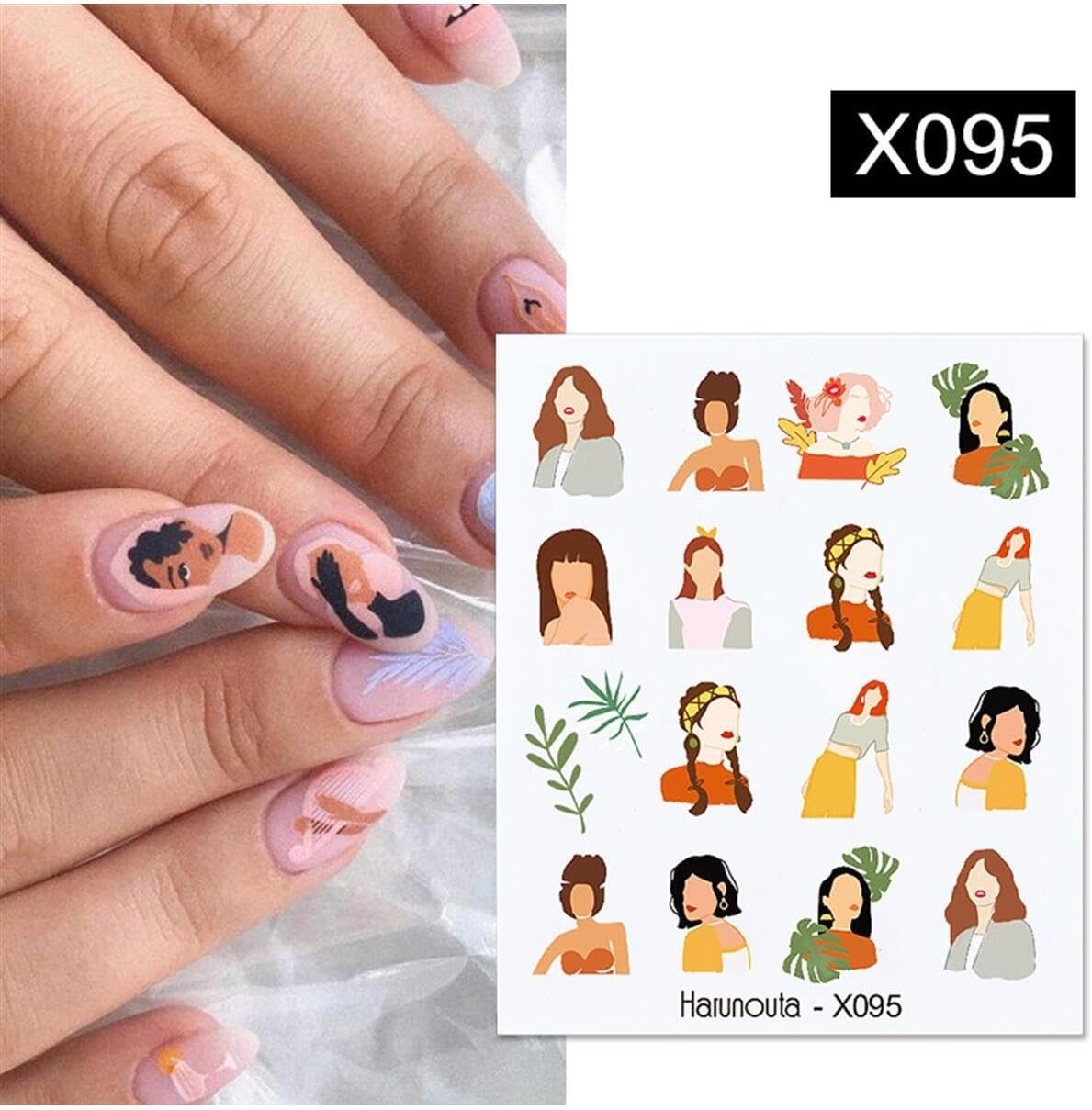 Tırnakmania Su Transferli Nail Art Sticker X095 (52340-15) 3936