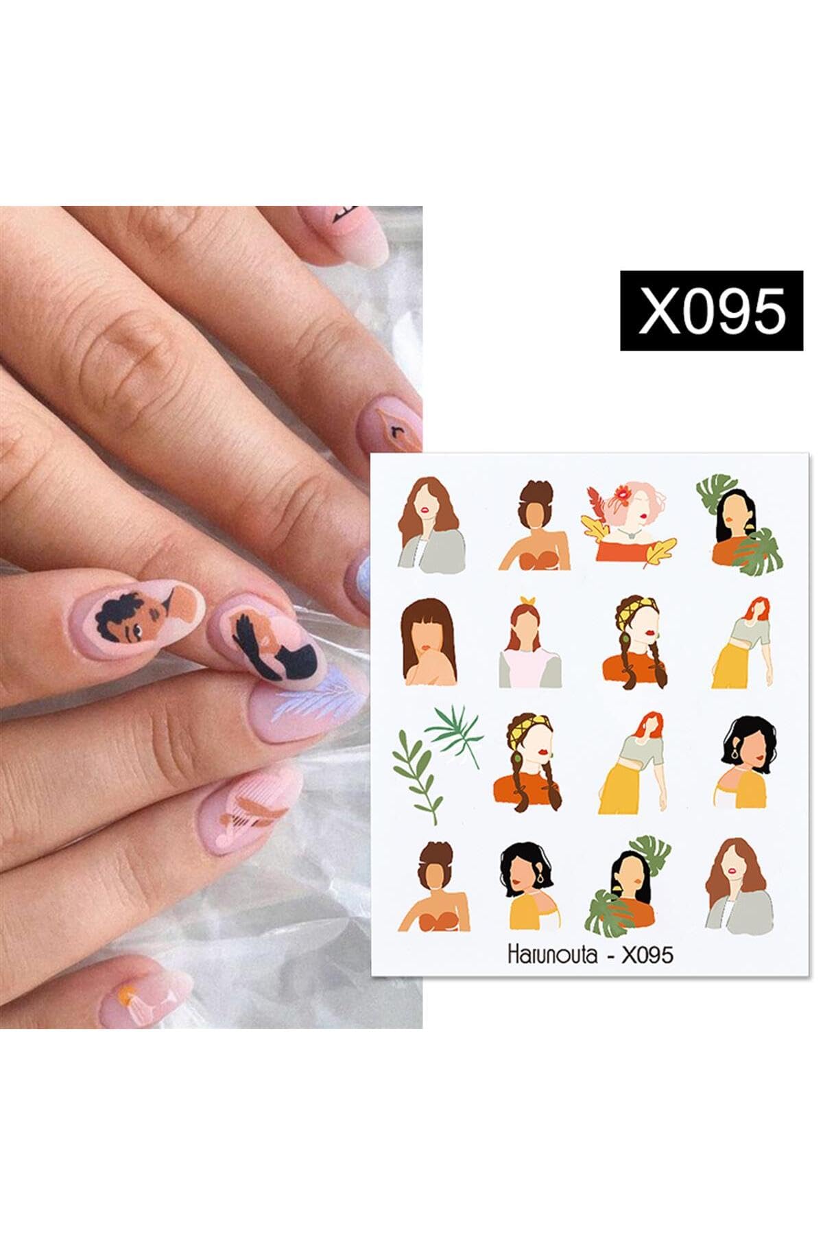 Tırnakmania Su Transferli Nail Art Sticker X095 (52340-15) 3936