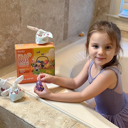 Miniatura 5 de Bombas de baño para niños con sorpresa en el interior, 9 bombas de baño hechas a mano de gran tamaño para niñas y niños pequeños de 3 a 12 años,