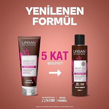 Urban Care Argan Yağı & Keratin Kolay Kırılan Yıpranmış Saçlara Özel Saç Bakım Kremi 250ml