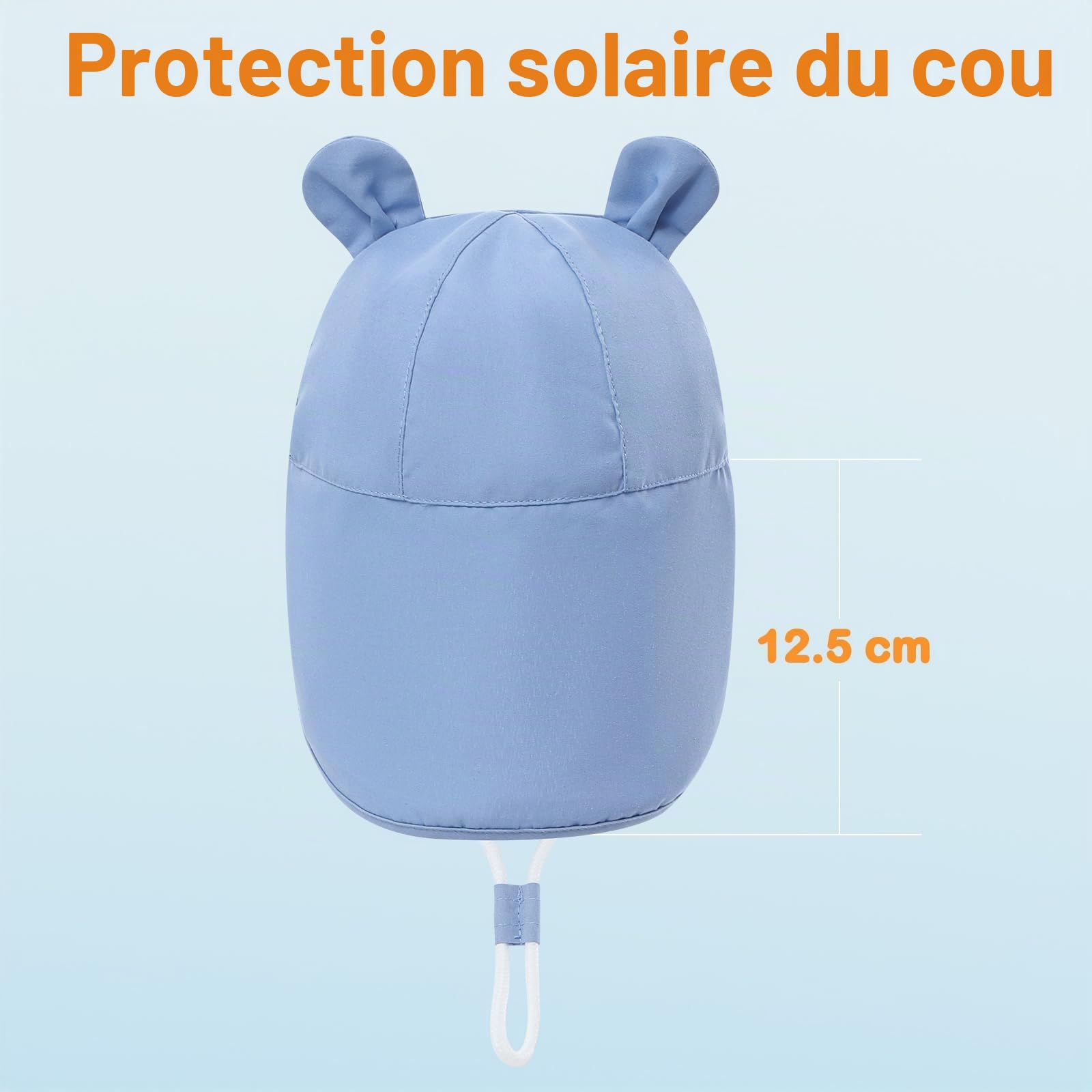 MK MATT KEELY 2 Pièces Chapeau Bébé Chapeau de Soleil Eté Enfant Fille Garçon Casquette Visière du Cou pour 6 Mois-4 Ans