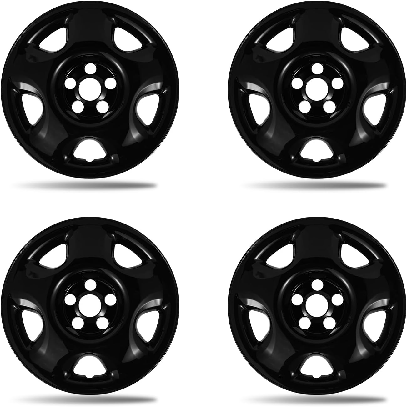 17 Inch Wheel Skins for 2007-2011 Honda CR-V, Fits OEM Steel Wheel #42700-SWA-A01 / #42700-SWA-305 / #42700-SWA-601, Gloss Black Snap-On Wheel Covers 4-Pack