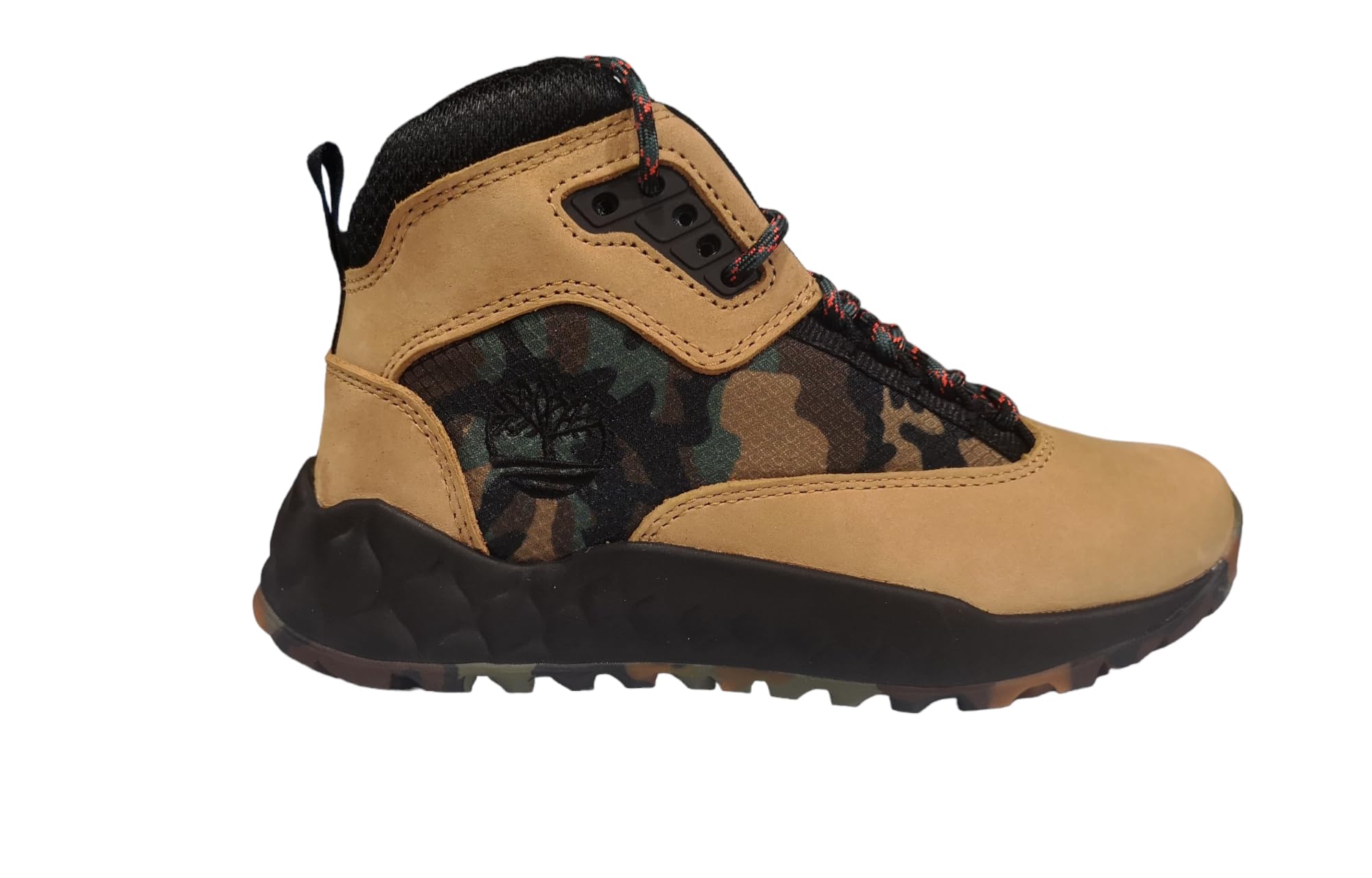 Timberland Buty do TRAKKING dla dzieci i chłopców Artykuł Solar Wave Mid w KOLORACJI Wheat I Camo. NUMERACJA od 28 do 40