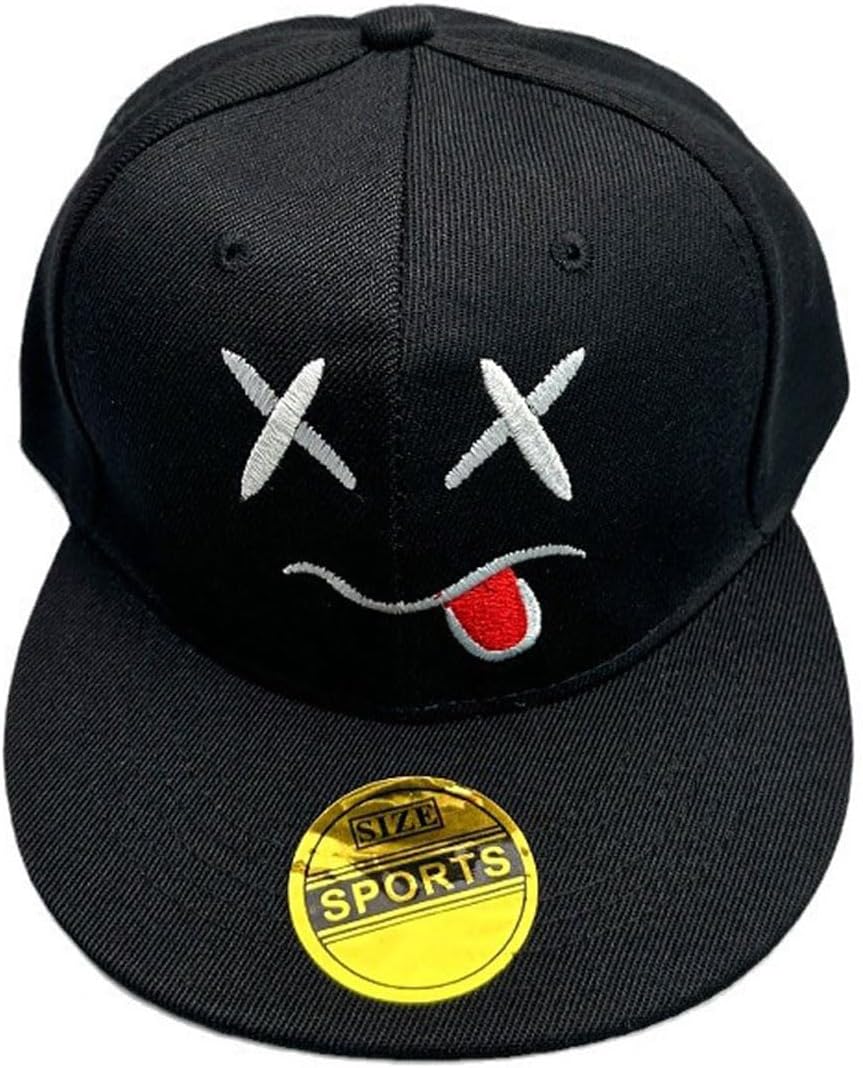 Embroidery Hip Hop Baseball Cap,Flat Brim Streetwear Unisex Adjustable Snapback Hat for Men Women,Street Style - Image 2