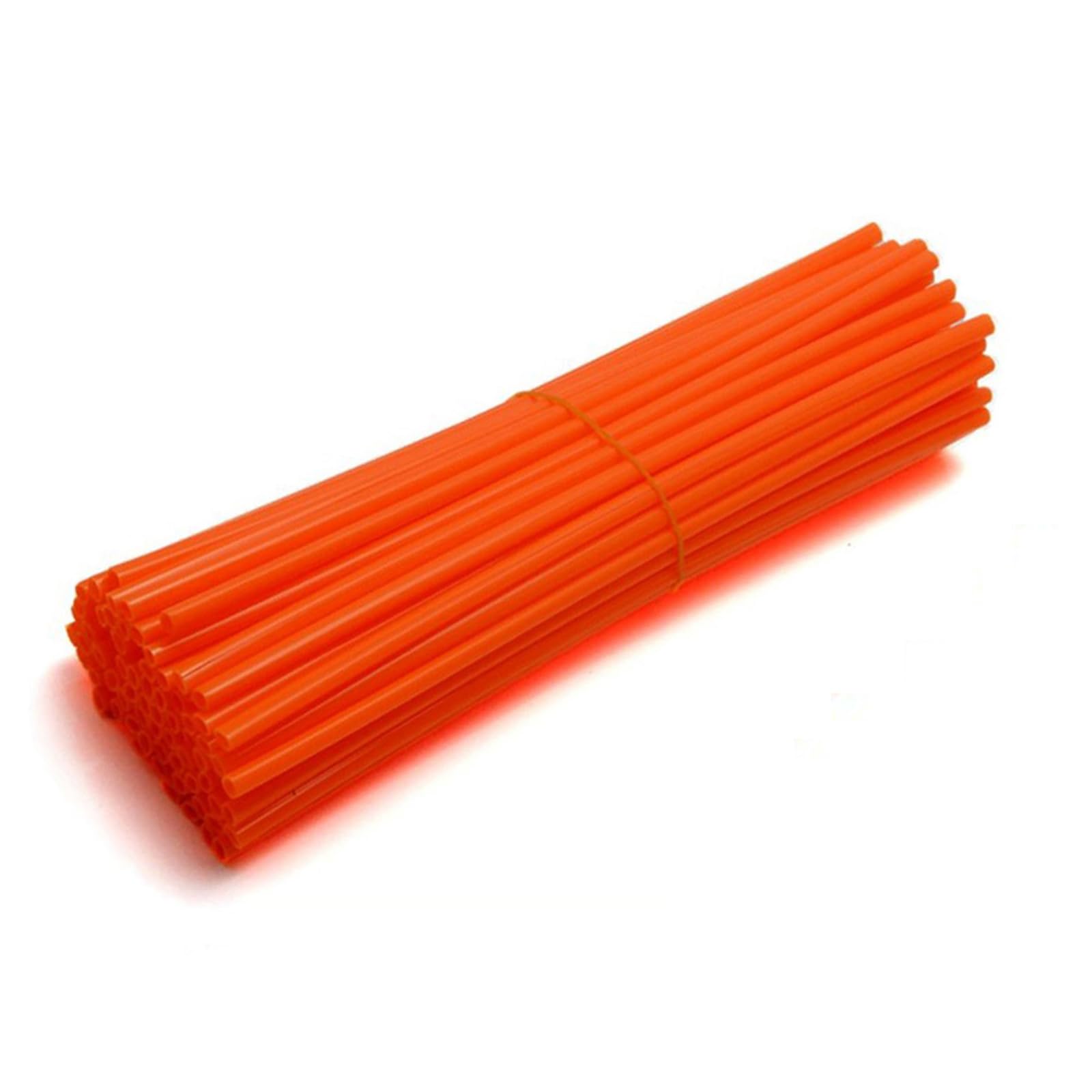 72 PCS Universal Spoke Skins Motorcycle Dirt Bikes Colorful Protective Trim Wrap Cover Wheel Guard for Yamaha Kawasaki Suzuki(Orange)