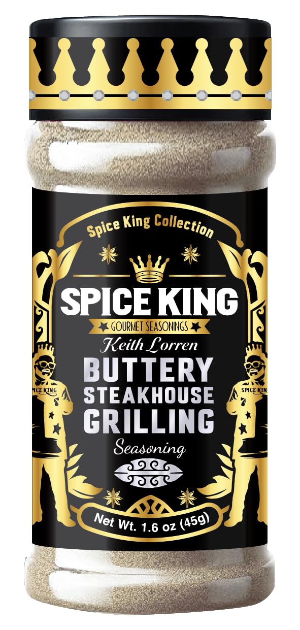 Spice King Buttery Steakhouse Grilling Seasoning - 1.8 Oz Shaker Bottle - Gourmet Steak Seasoning for Grilling - Use as Garlic Butter Seasoning for