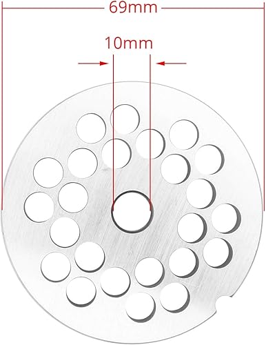 Miniatura 2 de Disco de acero inoxidable #12 para picadora de carne de acero inoxidable para picadora de alimentos FGA y Hobart, LEM, Cabelas, Weston, MTN, discos