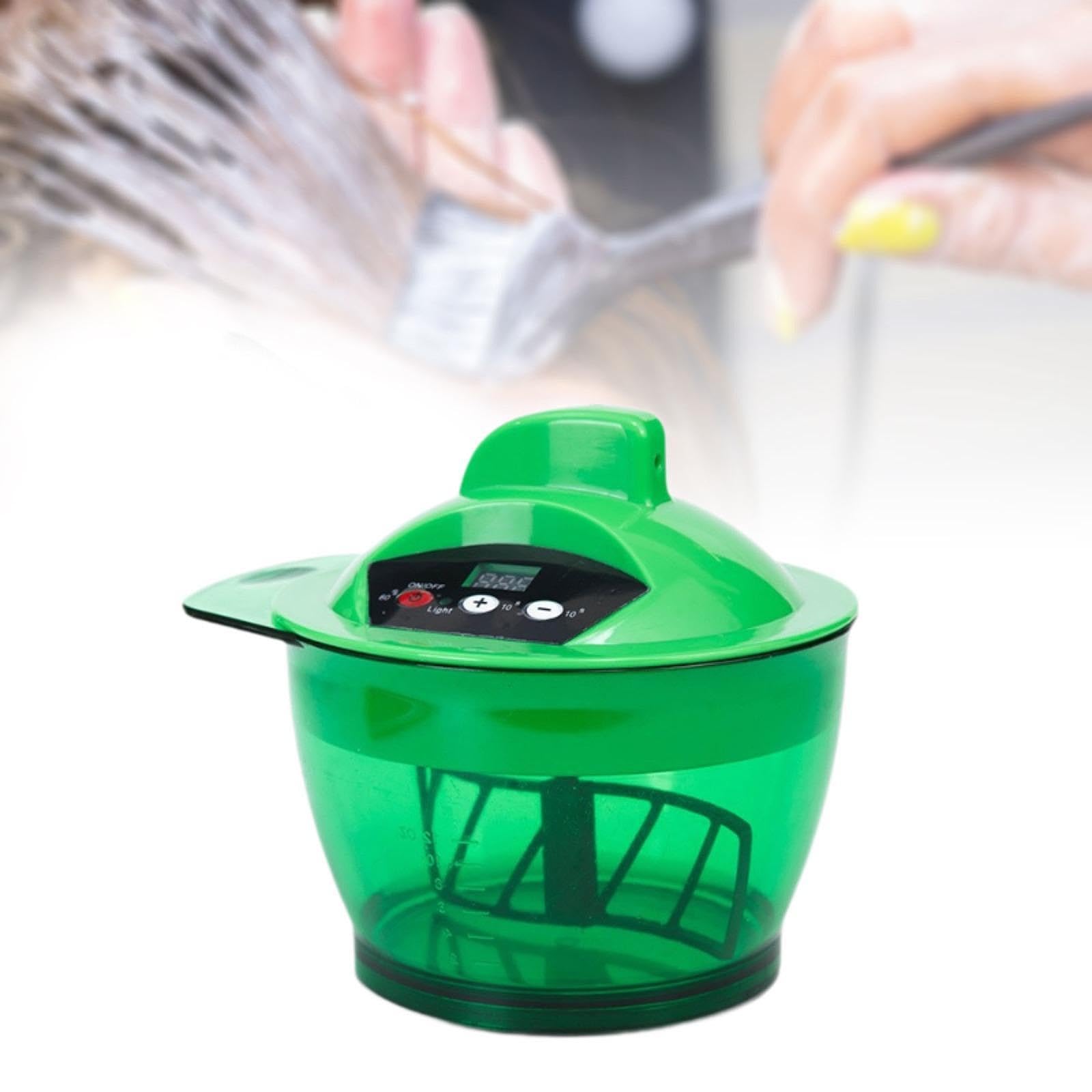 perfk 320 Ml Mélangeur Automatique de La Couleur Des Cheveux électriques, Mélangeur Couleur de Cheveux avec Accessoires de Câbles USB, pour Les Cheveux Salon de Coiffure Utilisation à La Maison, Vert