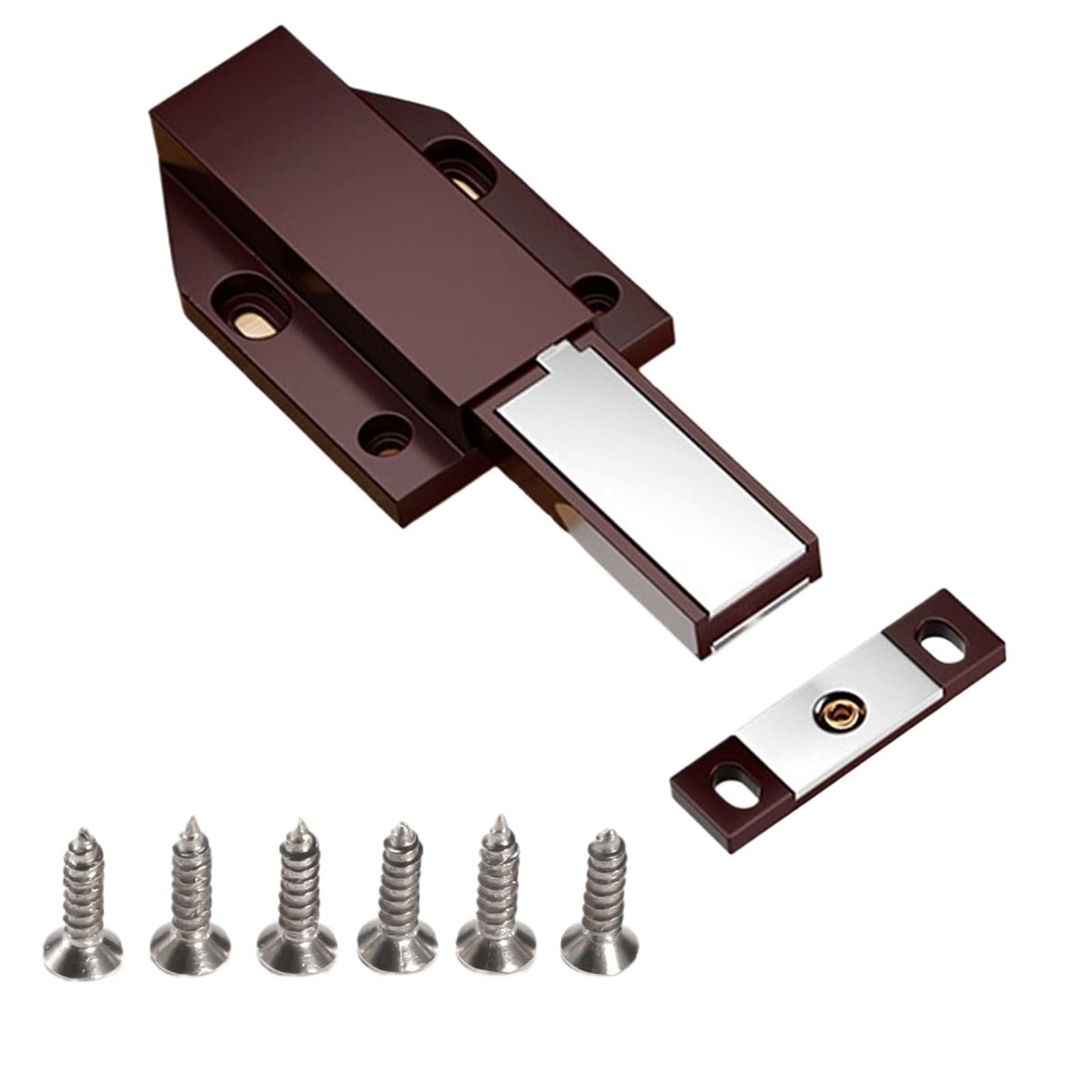 ZONSHJDKR Magnetic Latches to Open Heavy Duty Touch Latch Catch Cabinet Door Hardware Pressure Release for Drawer