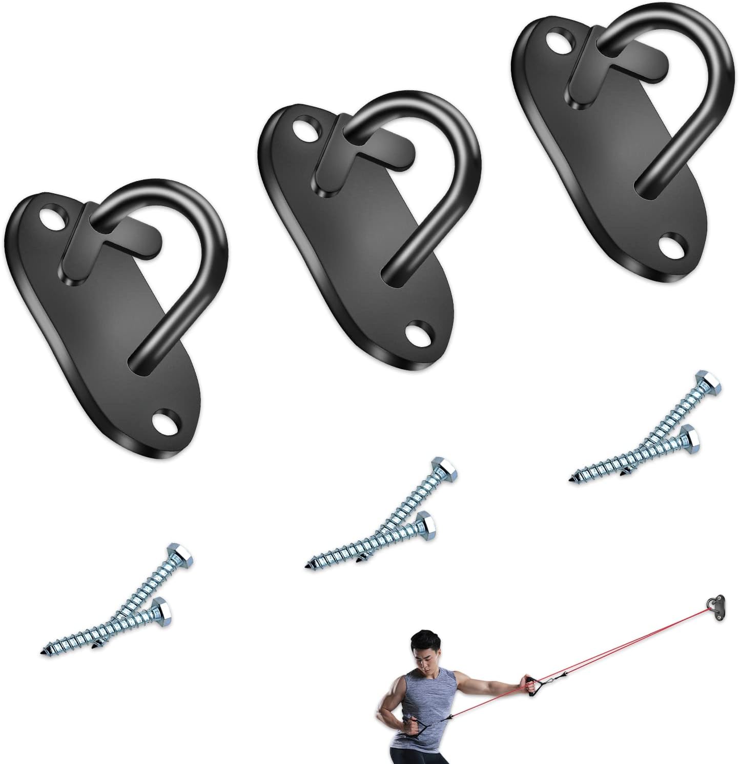 Prebene Wall Mount Workout Anchors, Resistance Bands Wall