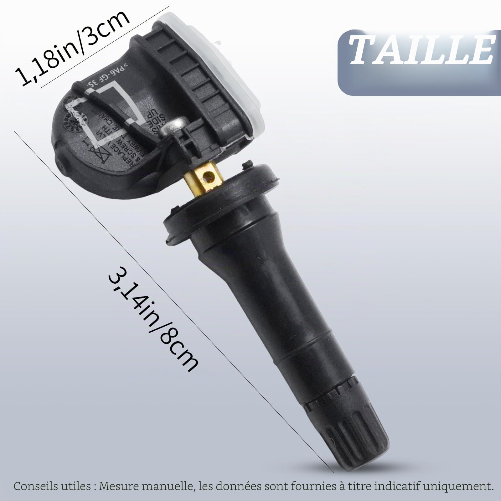 2036832 TPMS Lot de 4 capteurs de pression des pneus de rechange pour Ford Ecosport, Focus, Fiesta, Mondeo, Ranger, remplace 1862980, 2318530