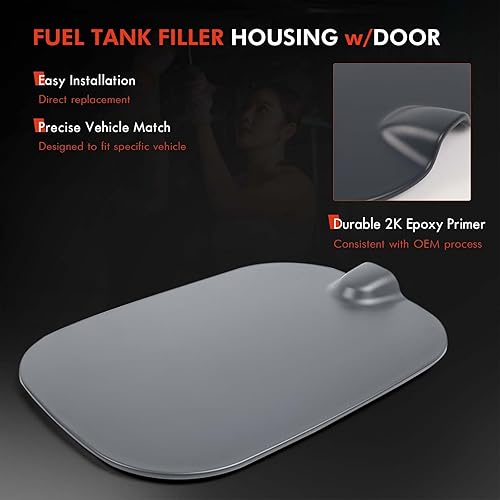 Miniatura 3 de 84736200 Tapa de llenado de depósito de combustible para Chevy Silverado 2500 3500 HD para GMC Sierra 2500 3500 HD 2019-2025 - Solo compatible con