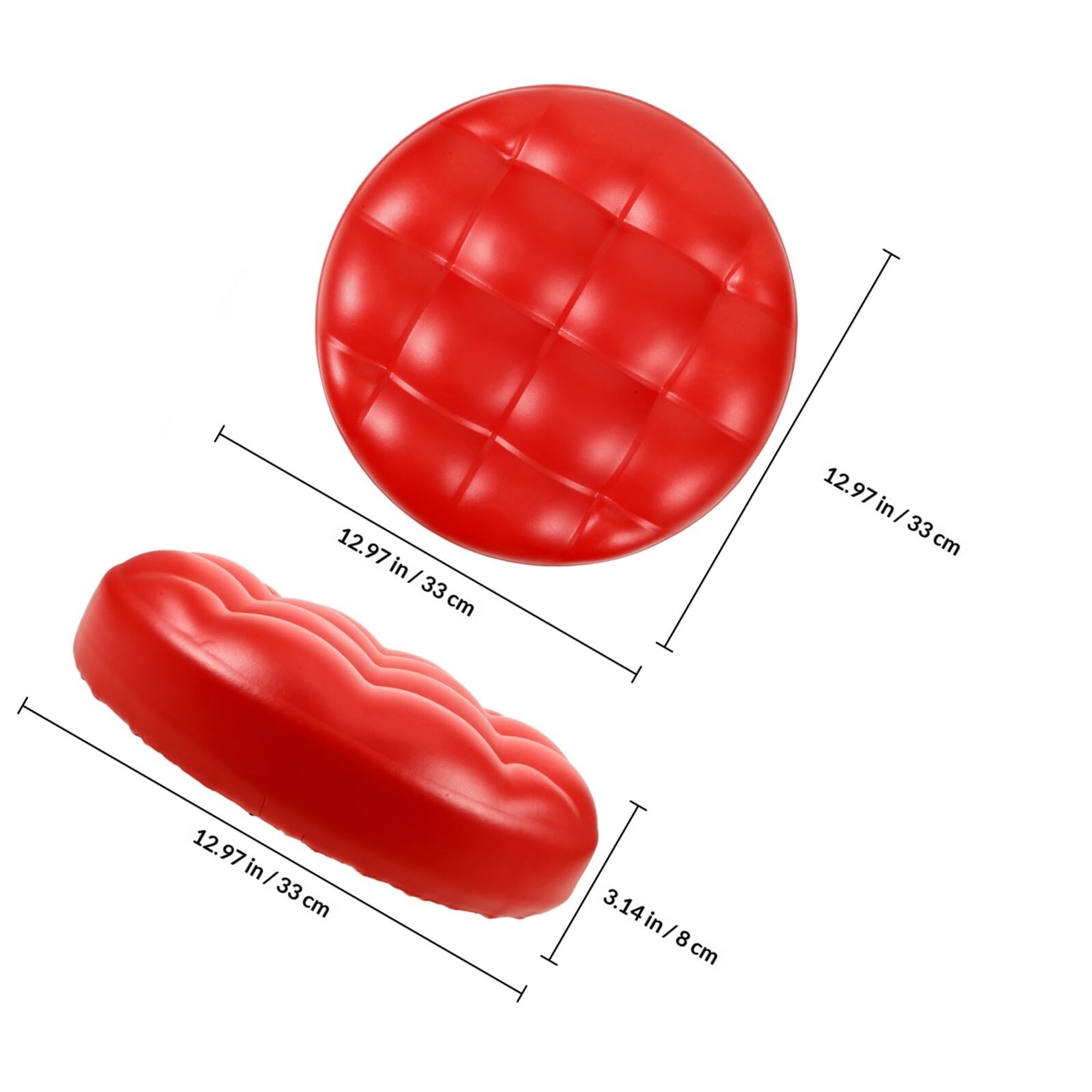 Seduta Rotonda di Ricambio per Sgabello Bar, Pelle Artificiale, Rosso