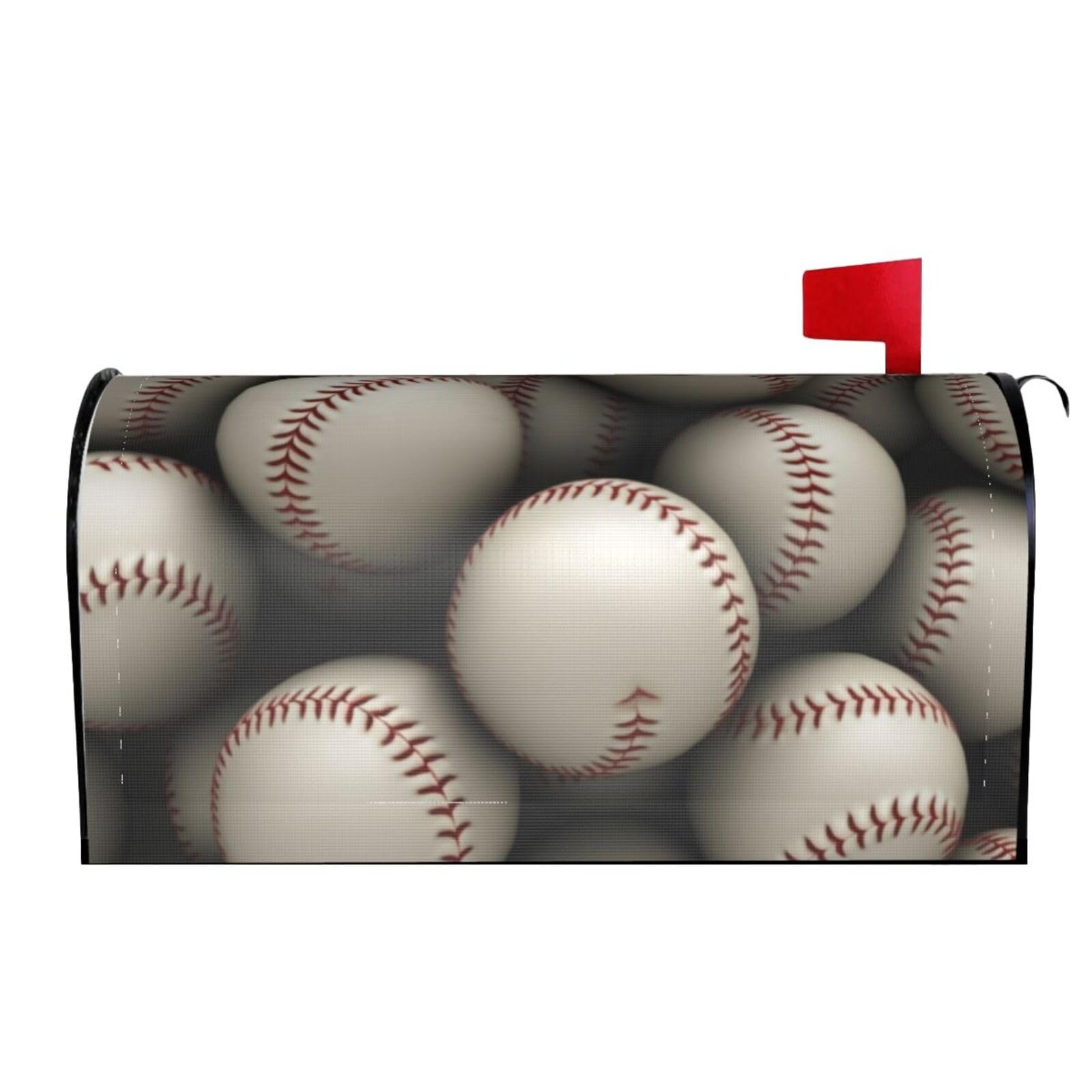 Spring Summer Mailbox Covers Magnetic Letter Post Box Cover Baseball Mailbox Wrap Decoration Mailbox Post Cover for Garden Yard Outside Welcome Decor 21x18 in