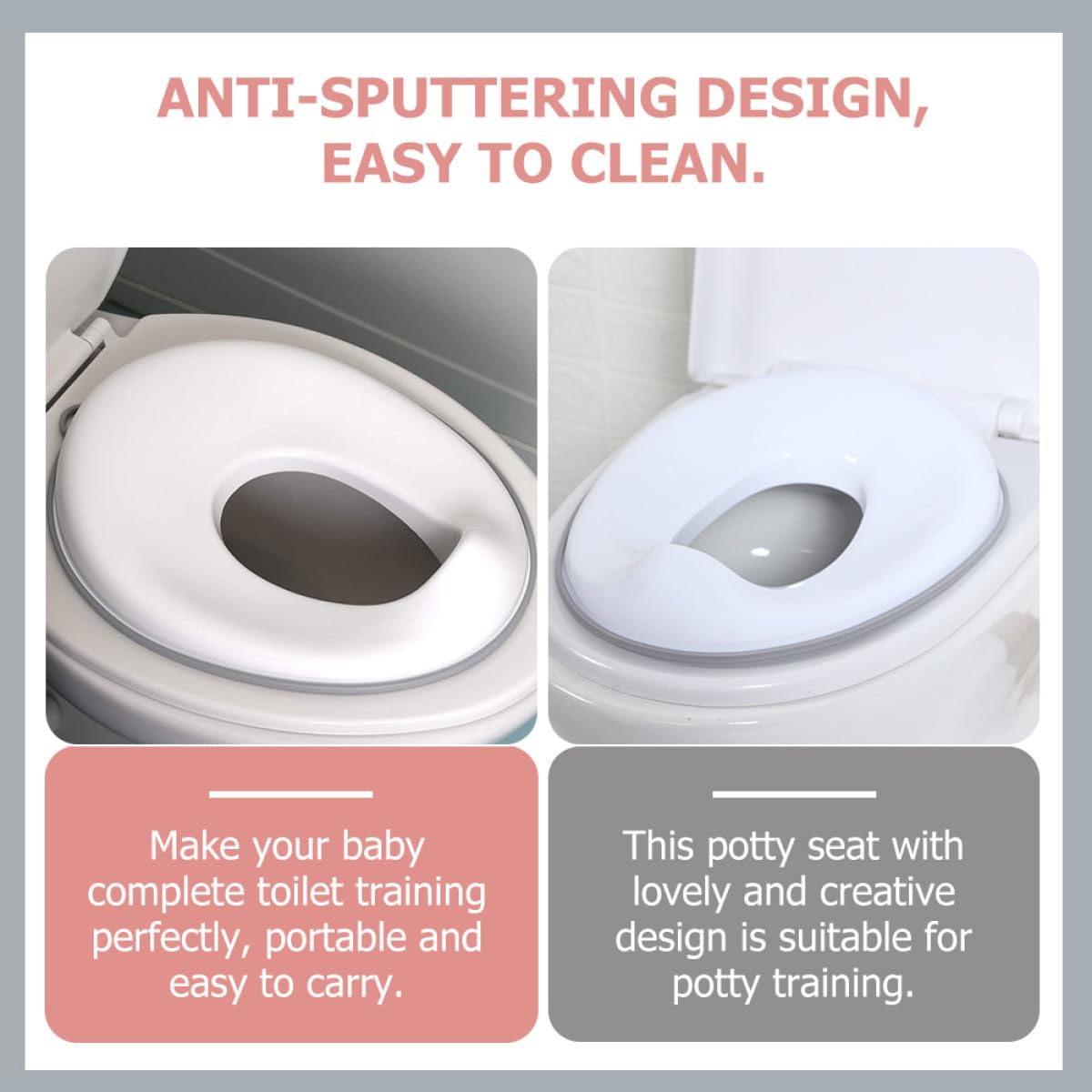 Asiento de Entrenamiento para Ir al Baño para Pequeños Asiento de Inodoro Infantil Antideslizante Anillo de Entrenamiento Cómodo y Ligero para Uso Casa