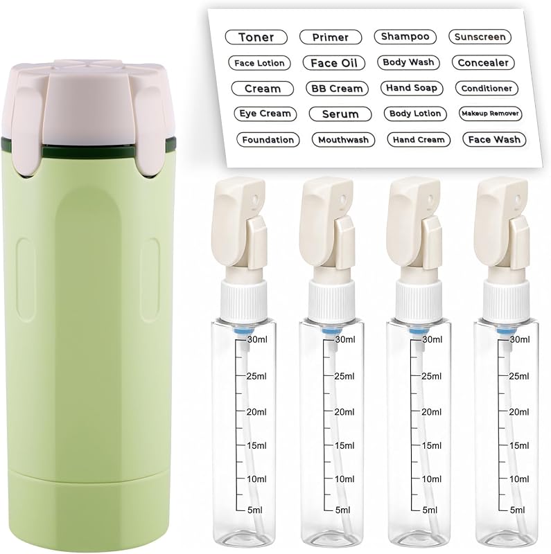 Winb Kit de frascos dispensadores de viagem 4 em 1, 30 mL, com estojo