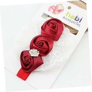 ibasenice 4 Tiaras De Flor De Bebê Para Bebê Acessórios De Cabelo De Flor Fitas De Cabelo Para Meninas Tiaras De Flores De Bebê Tiaras De Bebê Meninas Tiaras De Cabelo De Bebê Meninas Rosas