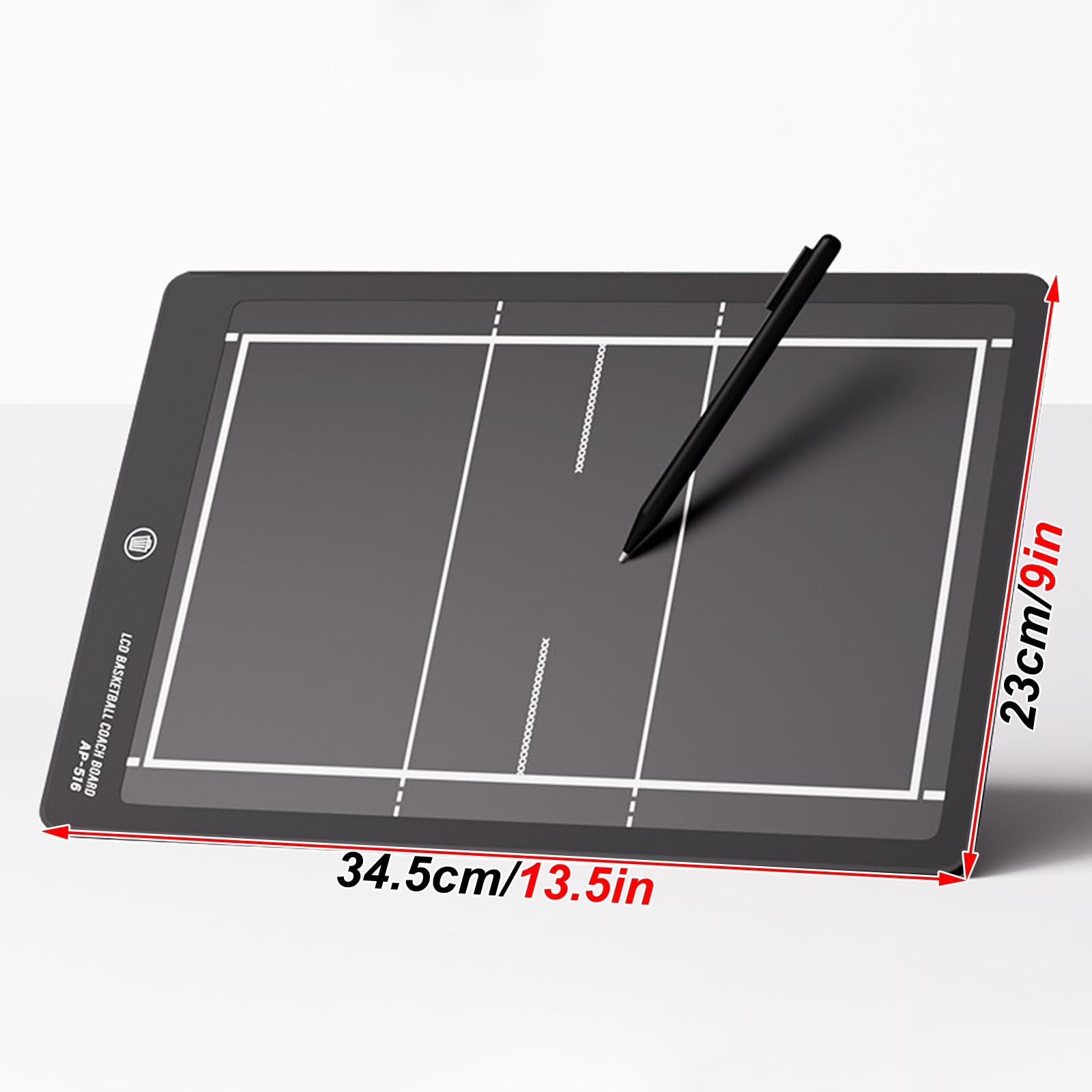 Taktische Markierungstafel mit LCD-Bildschirm, Volleyball-Klemmbrett for Trainer, Einzelne Löschtaste, mit Eingabestift, for Strategieplanung und Wettkampf