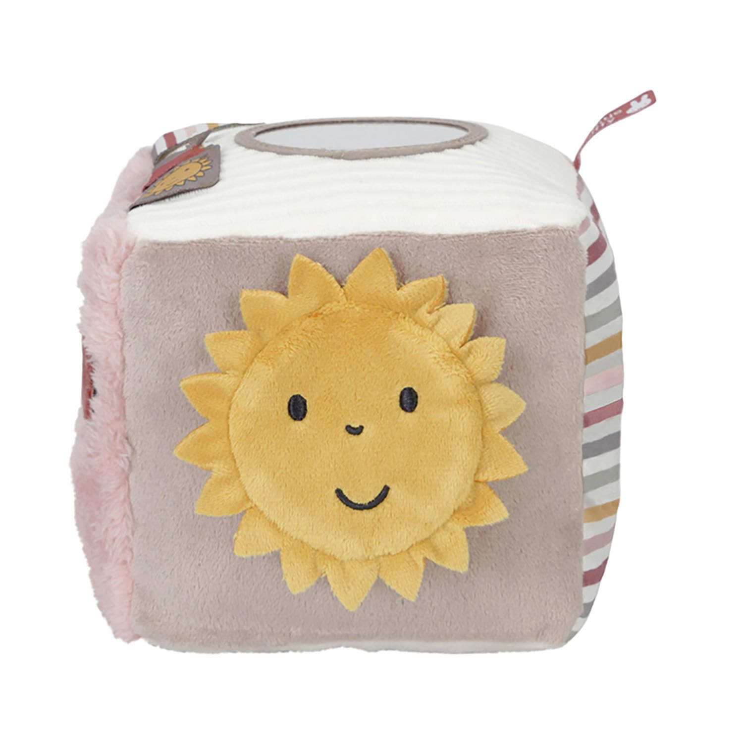 Cubo Delle Attività Miffy In Peluche: Giocattolo Sensoriale Per Neonati Con Specchio E Campanella - Rosa Fluffy - 3