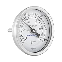 Vista 13 de MEASUREMAN Olla Completamente de Acero Inoxidable, Hervidor, Termómetro de Dial Bimetálico para Elaboración de Cerveza, 3 Pulgadas de Dial, Vástago