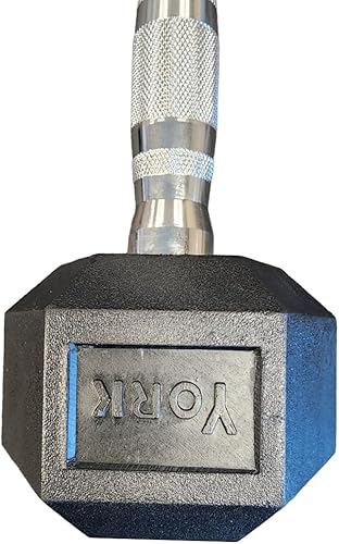 Miniatura 2 de YORK - Mancuerna hexagonal de goma (2.5-30 libras)