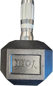 YORK Rubber Hex Dumbbell (2.5-30 lb.) 17.5 lb.