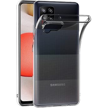 AICEK Case Compatible with Samsung Galaxy A42 5G Transparent Silicone Protective Case for Samsung A42 5G Case Clear Transparent TPU Bumper Galaxy A42 5G Mobile Phone Case 6.6 Inches
