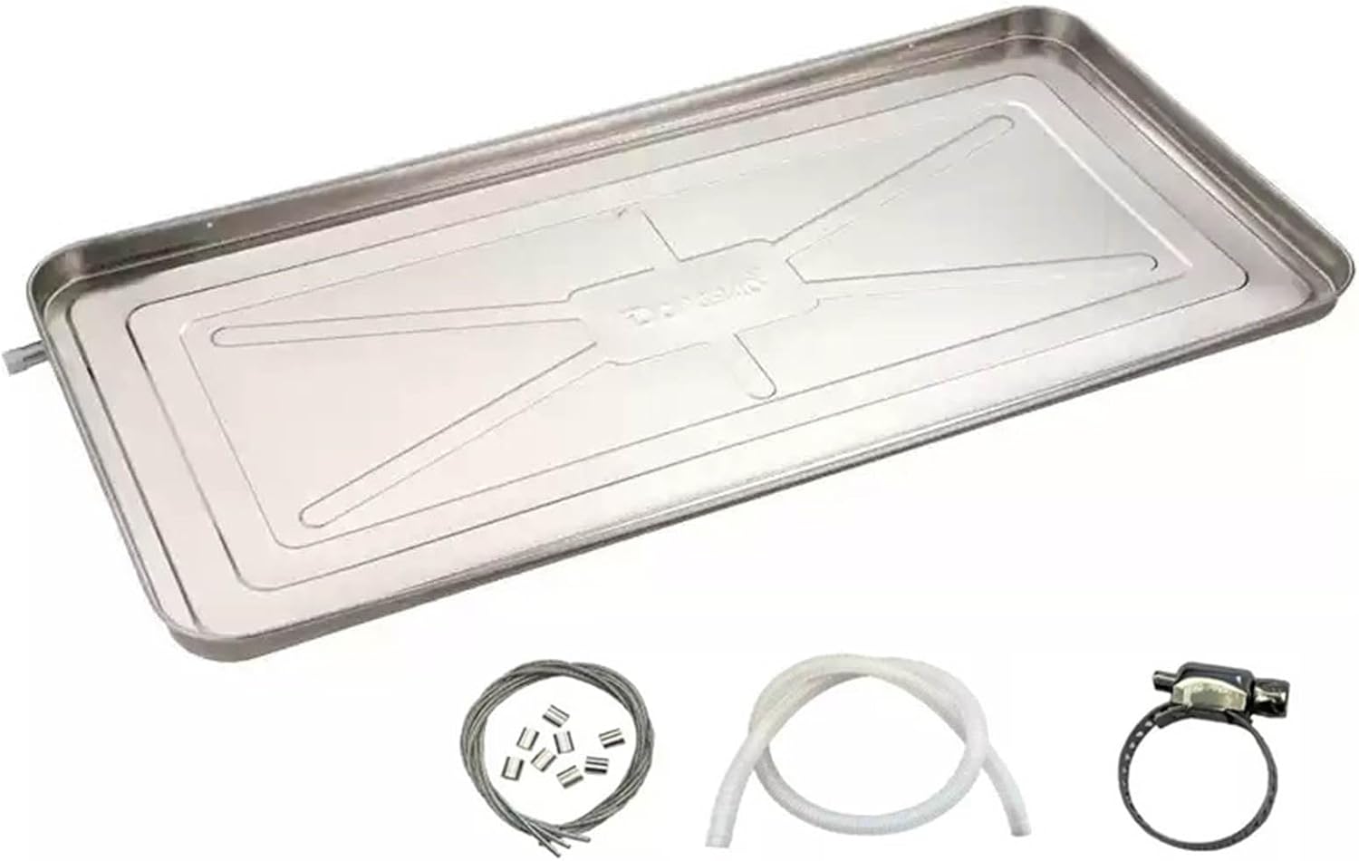 201 Stainless Steel Drain Pan Air Conditioner Outdoor Unit Accessories Suitable for HVAC Systems and Heat Pump Systems (93x45x3cm)