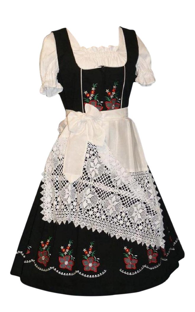 3-Piece Long German Wear Party Oktoberfest Waitress Dress
