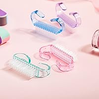 Vista 3 de Cepillo de uñas con mango de 4 piezas, cepillo de limpieza para limpieza de manos (pequeño, multicolor)