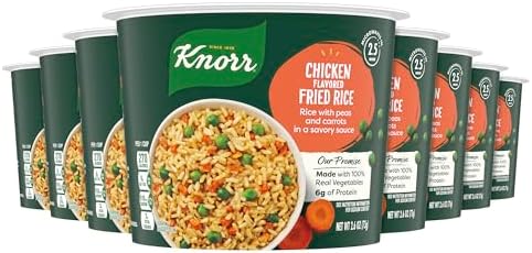 Knorr Chicken Fried Rice Cup 2.6 oz, Microwave in Minutes, Quick Meal, 8PK | Quick side dish for weeknight meals and easy meal prep; no artificial flavors; no preservatives; Chicken; 8 pack, 2.6 oz.